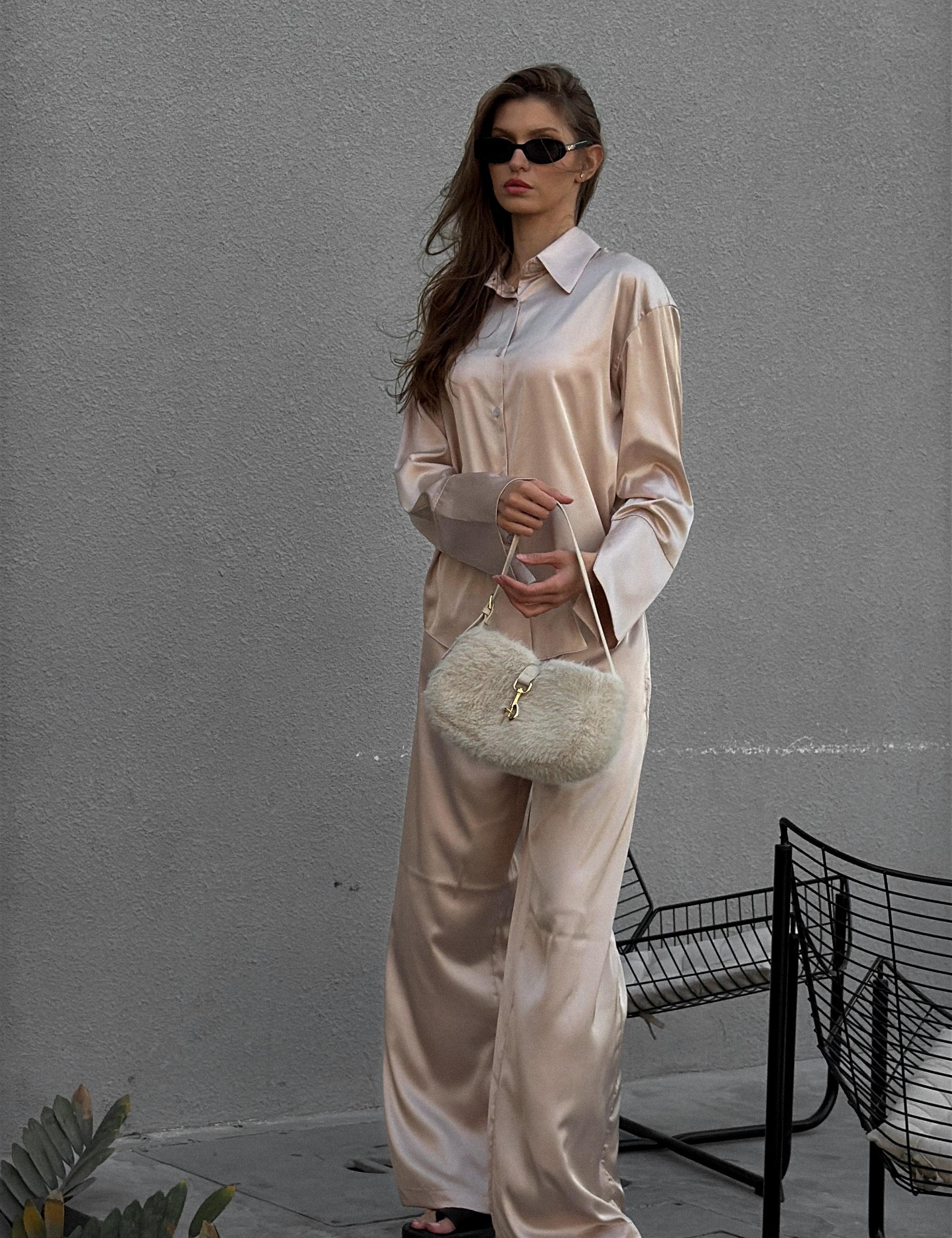 Satin Pants - Dusty Pink - ALBAA Design